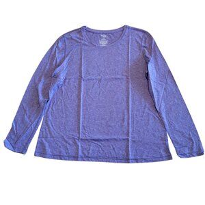 Danskin Now Loose Fit Long Sleeve Pullover Active Top XL 16-18 Purple NEW